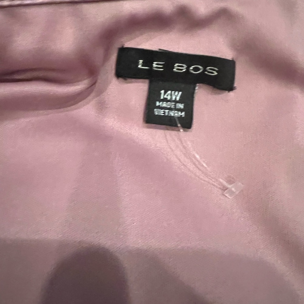Le Bos Women’s Party Dress Pink Size 14W Sleeveless Gown - Picture 6 of 6